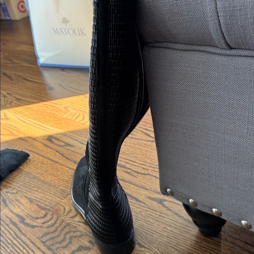 New without tags Aquatalia Black Knee High Boots size 9 - Picture 6 of 7